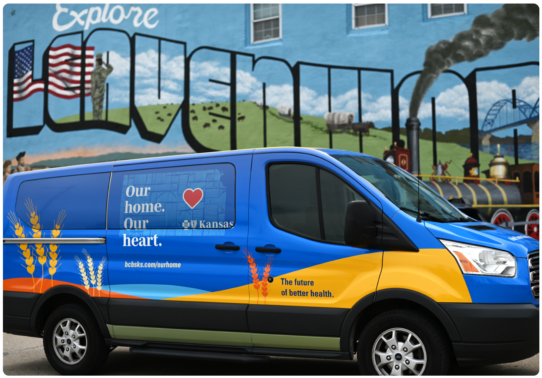 Our Home Our Heart homepage image with van